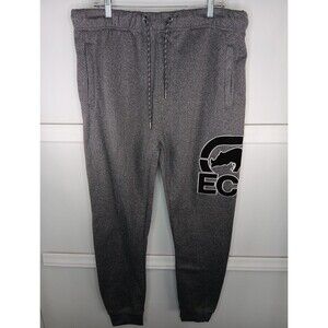 Ecko Unltd. Fleece Jogger Mens XXL Gray Embroidered Logo Sweatpant Pockets EUC